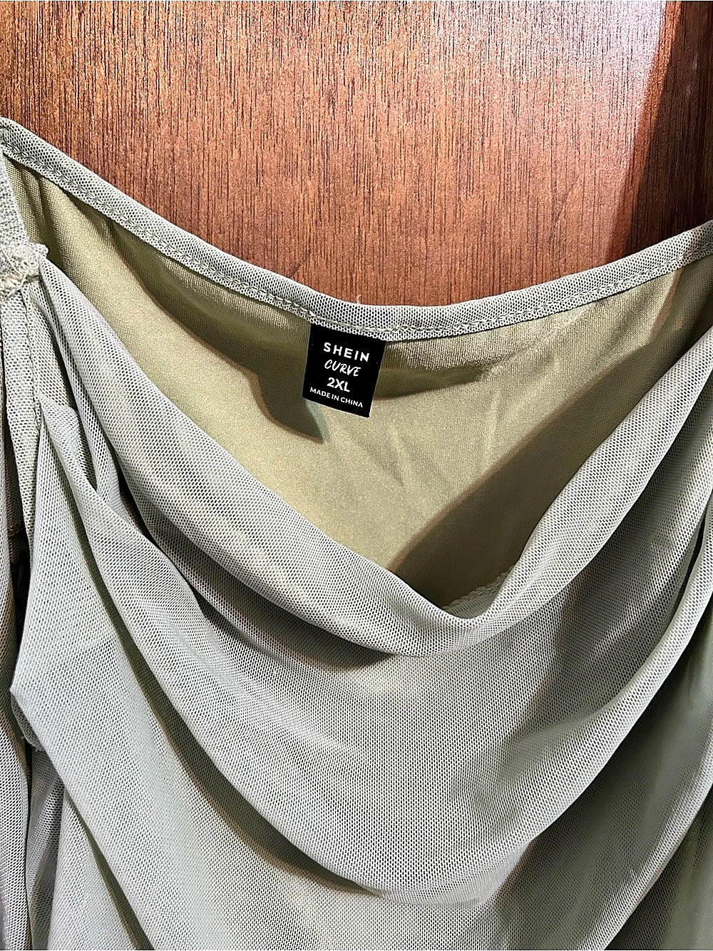SHEIN Ruffle Crop Top in Green - Picture 3 of 3